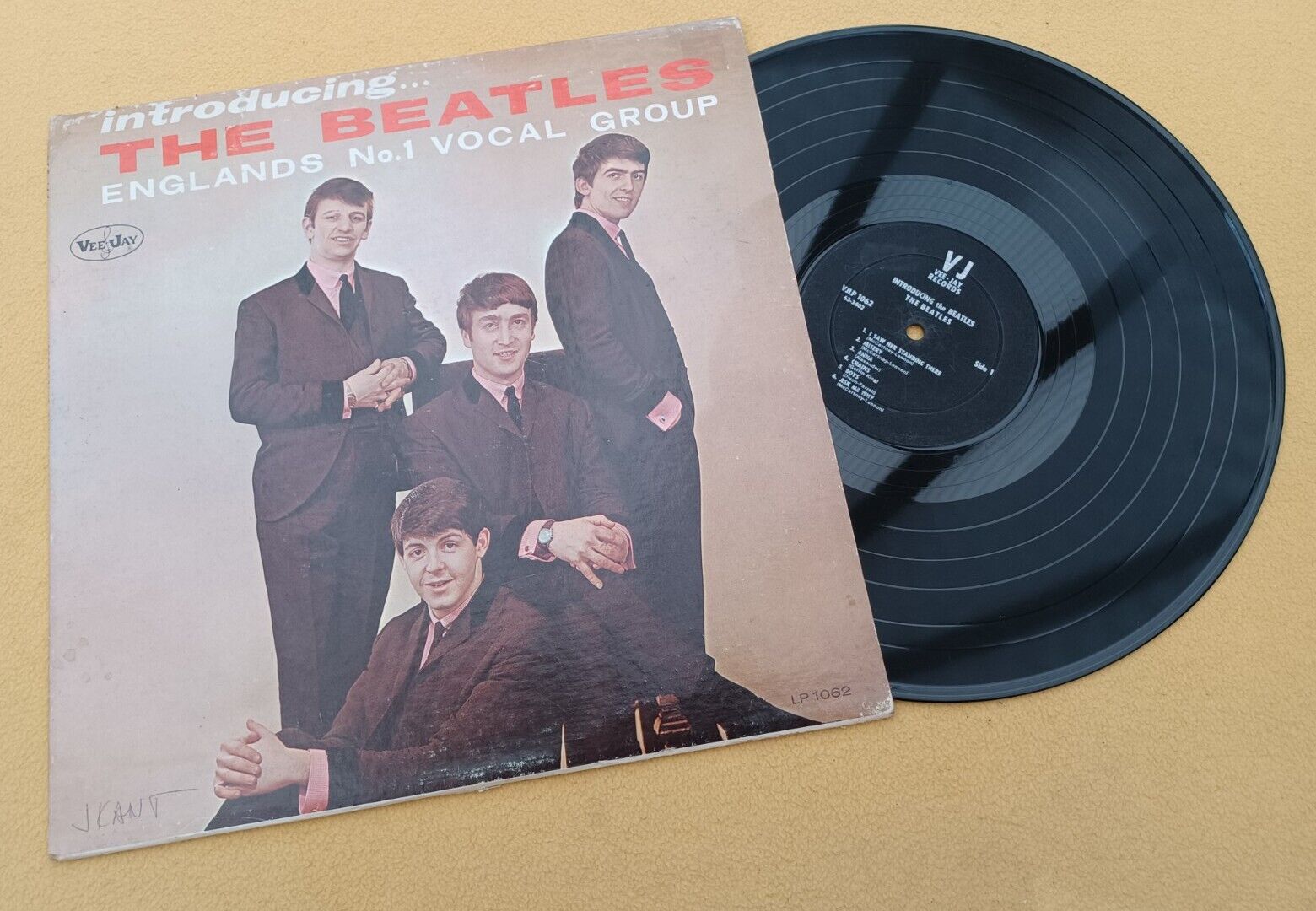 " INTRODUCING THE BEATLES "GENUINE MONO VER2 COL. BACK RARE BLACK VJ THICKR FONT