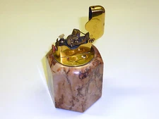 Thorens Table Wick Lighter with Single Claw - Gold Plated - 1930 - Swiss-Made