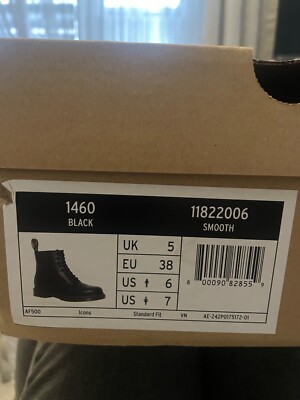 Dr Martens 1460 Black Größe 38 kaum getragen mit Karton wie neu