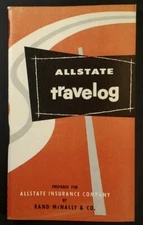 1956 Travelog Map Booklet Allstate Insurance Rare VHTF NOS Unused Rand McNally