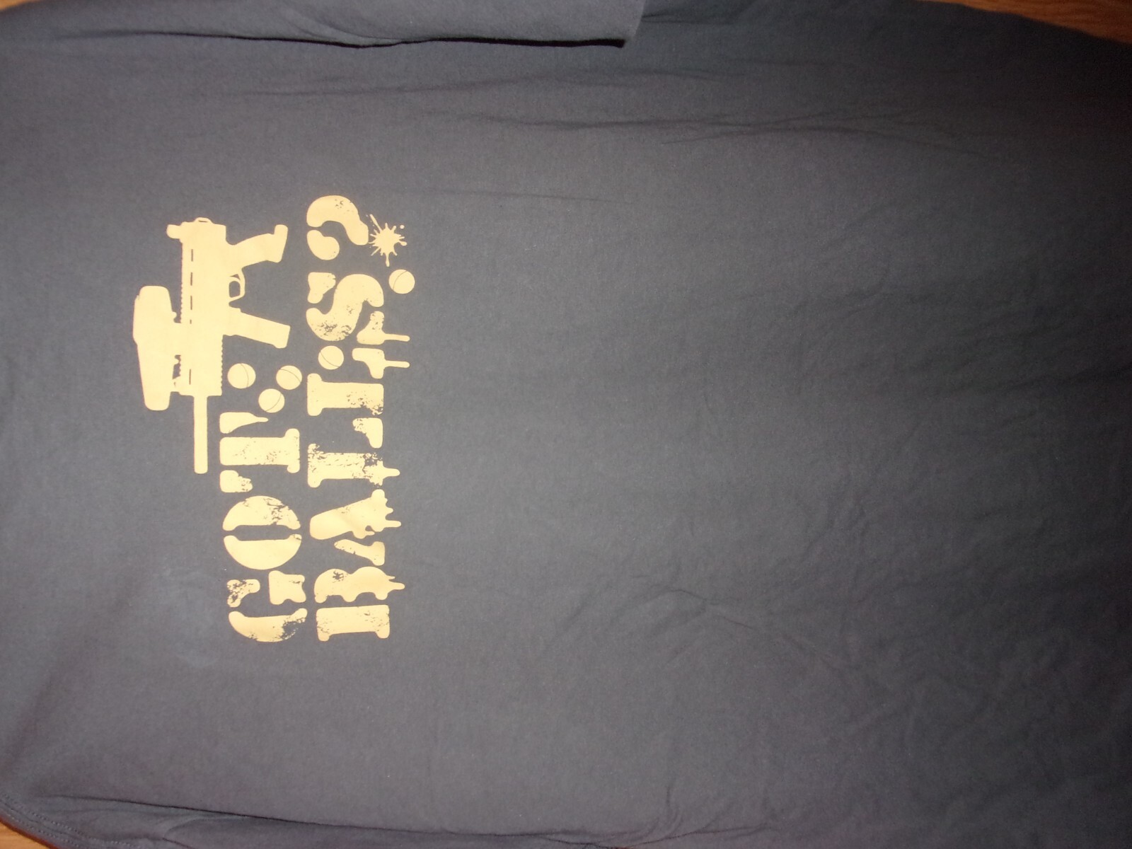 PAINTBALL BLACK OPPS Paintball Gun Says Got Balls green XL t shirt distressed
