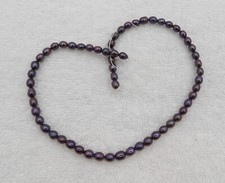 14.5" HIGH QUALITY DARK OVAL RICE FRESHWATER PEARL LOOSE BEAD CRAFT STRAND B0042