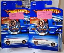 HOT WHEELS WHITE HEAT WHIP CREAMER II FASTER THAN EVER fte BASE VARIATION LOT X2