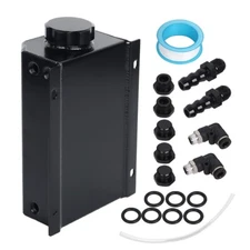 0.52 Gallon 2L Fuel Tank With Cap And Level Sender Polished Aluminum Black