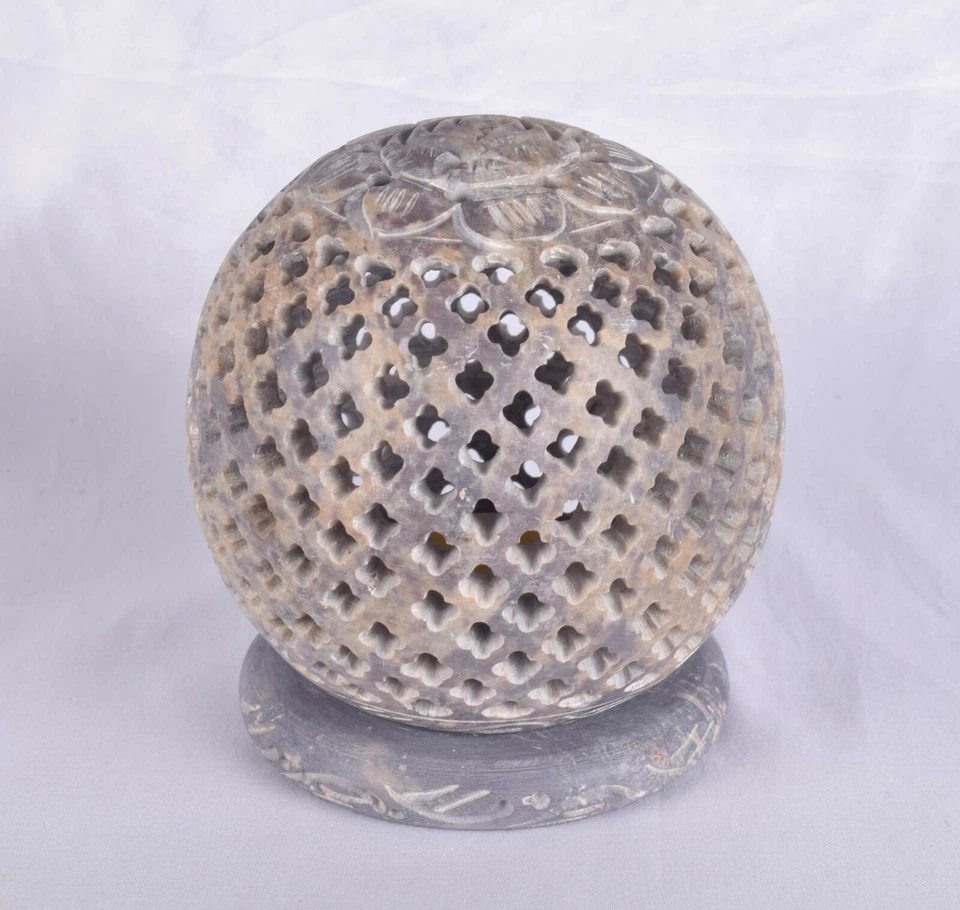 Candelabro vintage Tealight hecho a mano vela de piedra decoración del hogar hecho en la India Foto 4 de 4