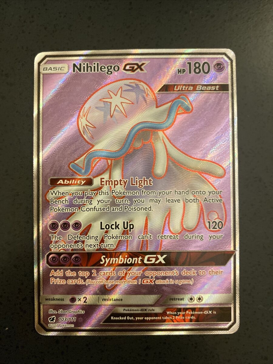 Pokemon : SM CRIMSON INVASION NIHILEGO GX 103/111 FULL ART