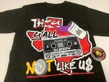DJ Screw Y'ALL NOT LIKE US Black Shirt Med -4XL Screen Printed Piranha Records