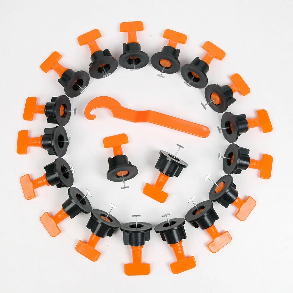 50-1000pcs Tile Leveling System Kit Reusable Tile Spacer Wall Floor Clips Tools - Image 3 of 4
