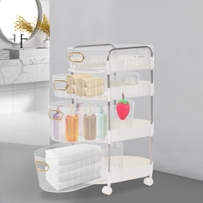 4 Tier Drawer Storage Rolling Cart Multi-functional Mobile Storage Organizer 