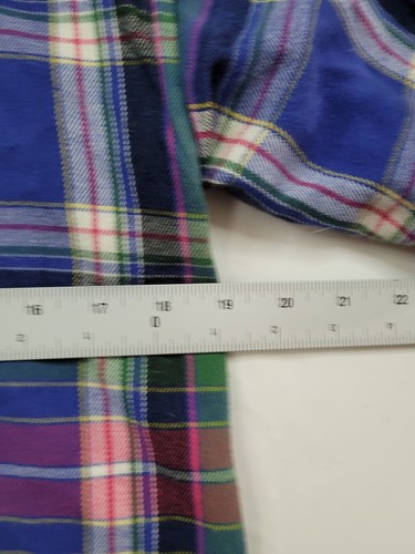 RALPH LAUREN Boys Sz L 16/18 Shirt Flannel Plaid Button Down Pink Blue Green LS - Picture 5 of 9