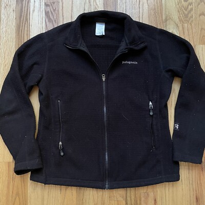 Women's Vintage 00's Patagonia R3 Regulator Black Fleece Full Zip Up Jacket  Sz M - Main Image