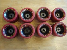 Krypto Rage XT -Speed Skate Wheels with Bearings- Lot/ 8, Red
