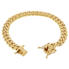 Men's 14k Yellow Gold Solid Heavy Miami Cuban Link Bracelet 9" 10mm 65.7 grams
