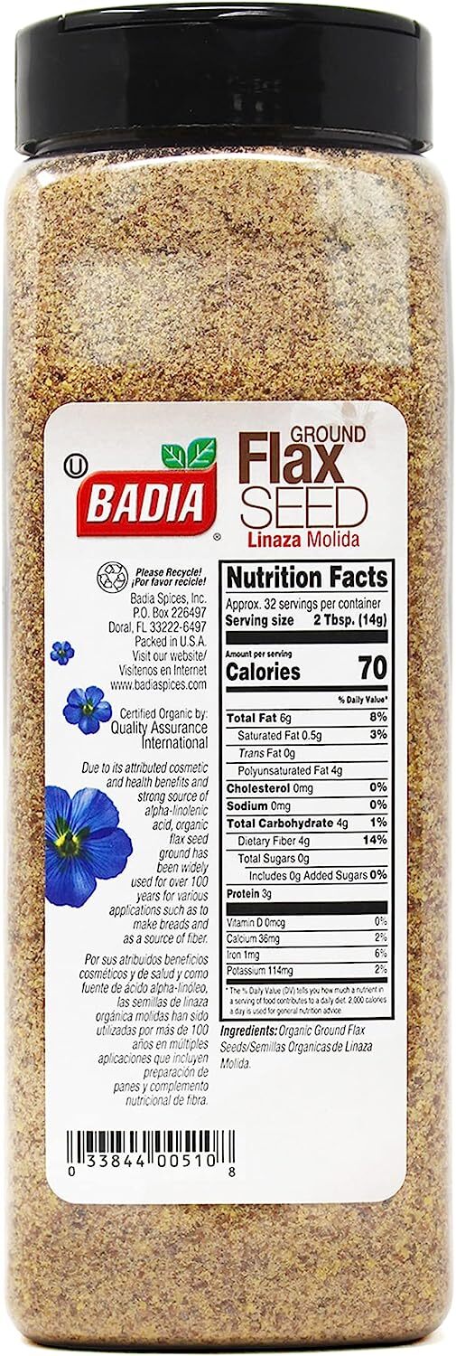 Badia Organic Flax Seed, Ground, 16Ounce eBay