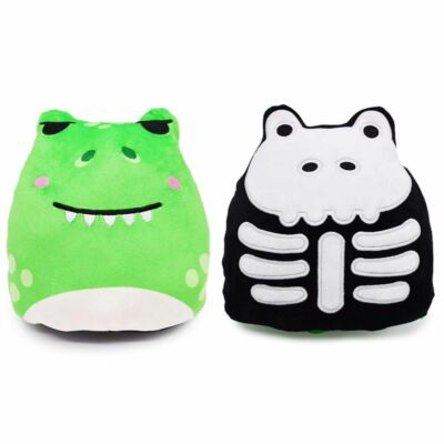SQUIDGLYS SCRATCH ADORASAUR REVERRSABLE GLOW IN THE DARK STOFFTIER KISSEN PUK