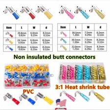 140PCS Heat Shrink/Quick Splice PVC Back Spade Crimp Terminal Connector Kit
