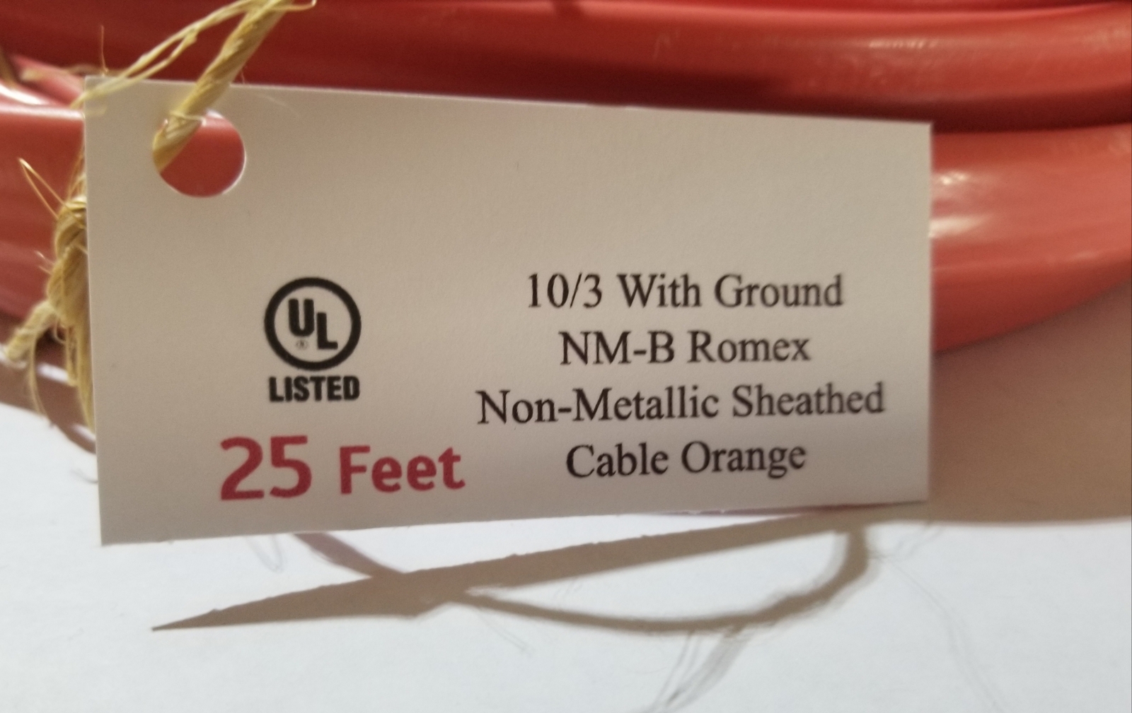 Southwire 25FT Coil 10/3 NMB Wire W/Grnd Romex NonMetallic Sheathed
