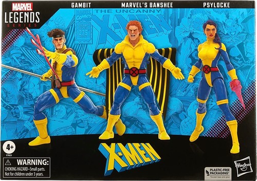 Marvel Legends X-Men 60th Anniversary 3 Pack Gambit Banshee Psylocke Set