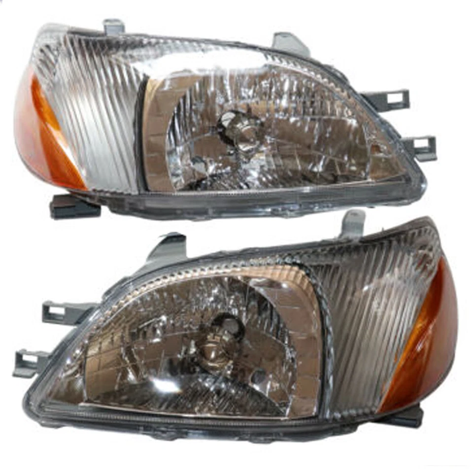 Headlight Set For 2000 2001 2002 Toyota Echo Left and Right Assembly Foto 2 de 4