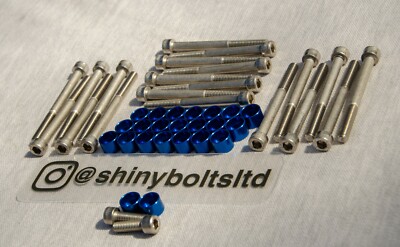 Vauxhall (Opel) C20 Redtop Motorwippe & Steckerabdeckung Edelstahlschraube & farbige Scheibe