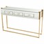 cyan design 08728 brass st clair 53"l glass top iron & wood console table
