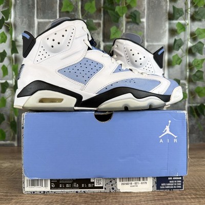 Size 10 - Air Jordan 6 Retro UNC 2022 White Blue VI CT8529-410 Authentic
