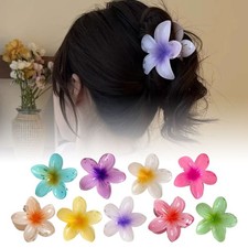 New Hawaiian Gradient Hair Clips Women Flower Hair Claws Shark TL