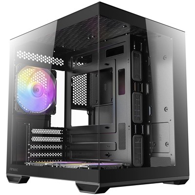 Antec Cx60m Argb Mini Tower Micro Atx Gaming Gehäuse Schwarz Hartglas Platten Du