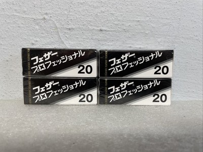 Feather Professional PB-20 Replacement Shaving Blades 20 Count Box Lot Of 4 New