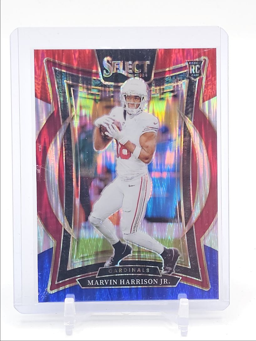 MARVIN HARRISON JR. 2024 SELECT CONCOURSE ROOKIE RED BLUE SHOCK A RC Q5690
