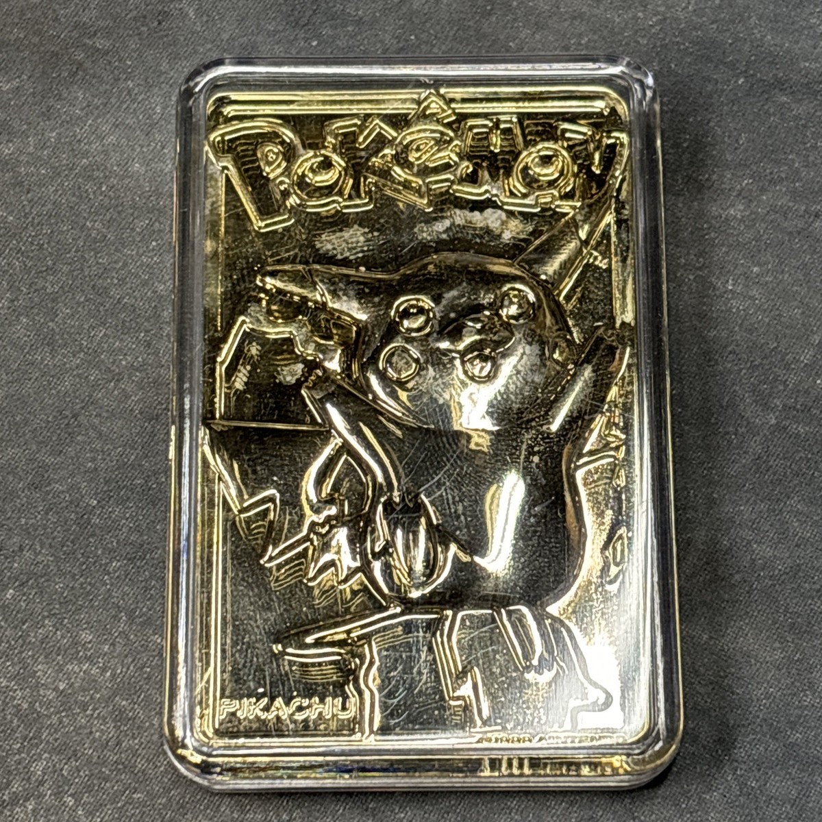 23 karat gold plated pokemon card pikachu 23K Trading 1999 Burger King Protected in magnetic acrylic case and featuring a striking image of the captivating character Pikachu [Gold Plated] #25 Prices