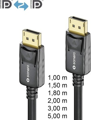 DisplayPort Kabel 1.4 DP Kabel 8K@60Hz 4K@165Hz UHD WQHD PC Monitor 1m bis 5m