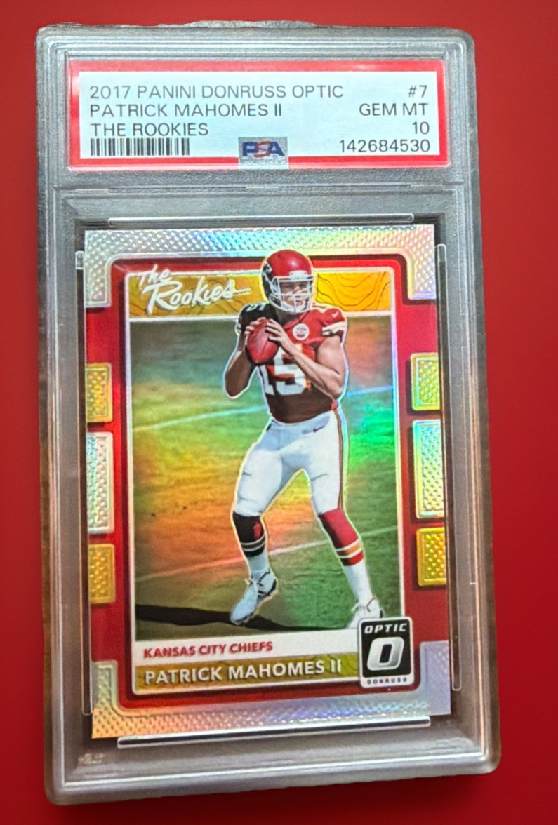 2017 Panini Donruss the Rookies Patrick Mahomes II #7 PRIZM (RC) PSA 10 GEM 💎