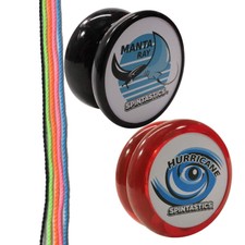 Spintastics Beginner Yo-Yo Set - Includes 1 Manta Ray Yoyo 1 Hurricane Yoyo