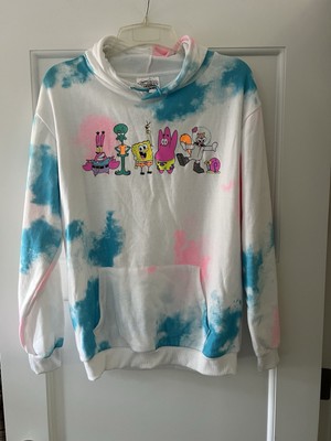 Spongebob SquarePants & Friends ~Tie Dye Hoodie Sweatshirt ~ NWT~Adult Sz~M