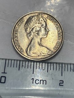 Australien 5 Cent 1966 – Elizabeth II. – Echidna/Tiermotiv – Kupfernickel