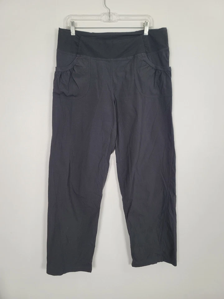 Pantalones para mujer PrAna Summit negros bolsillos talla XL 31" entrepierna senderismo caminar Foto 3 de 4