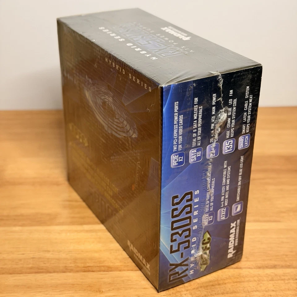 ⚡️NEW Raidmax RX-530SS ATX 530W Power Supply Blue LED Light Modular ⚠️SEALED - Image 3 of 4