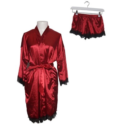 Morgenmantel, Größe: S, Rot/Schwarz, Elasthan/Polyester, Einfarbig, Satin #fKe