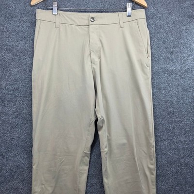 Lululemon Commission Slim Fit Pants Mens 32 Tan Khaki Technical Chino Trousers