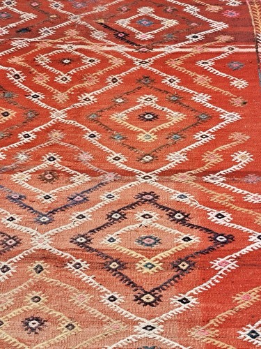 Wunderschöner Vintage Anatolischer Kelim Teppich in Used-Optik aus der Türkei -266 cm x 73 cm - Bild 10 von 14