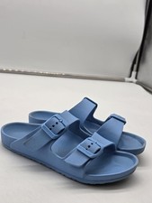 Birkenstock Slide Sandals Shoes Kids Size C13 Blue Arizona EVA Summer Stains