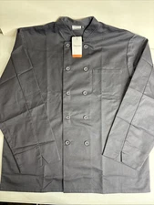 HAPPY CHEF 3/4 Sleeve Coat Style #403 Men Size Large Charcoal Gray NWT