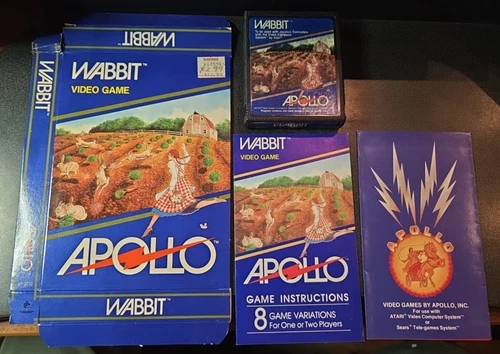 Atari 2600 Wabbit 1982 Apollo - With Box,  Manuals