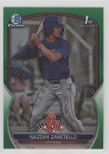 2023 Bowman Draft Chrome Green Refractor 77/99 Nazzan Zanetello #BDC-3 0s55
