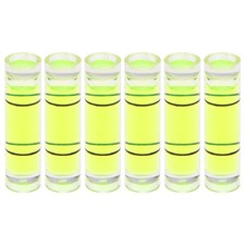 6pcs Small Cylindrical Bubble Level Vials 6.5x25.5mm Levels Measuring Tools