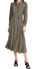 New Rixo Maddison Checkerboard Tea Shirt Dress Sz S