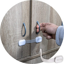 6-Pack Child Proof Locks for Cabinet Doors, Drawers, Fridge, Toilet Seat, Dishwa