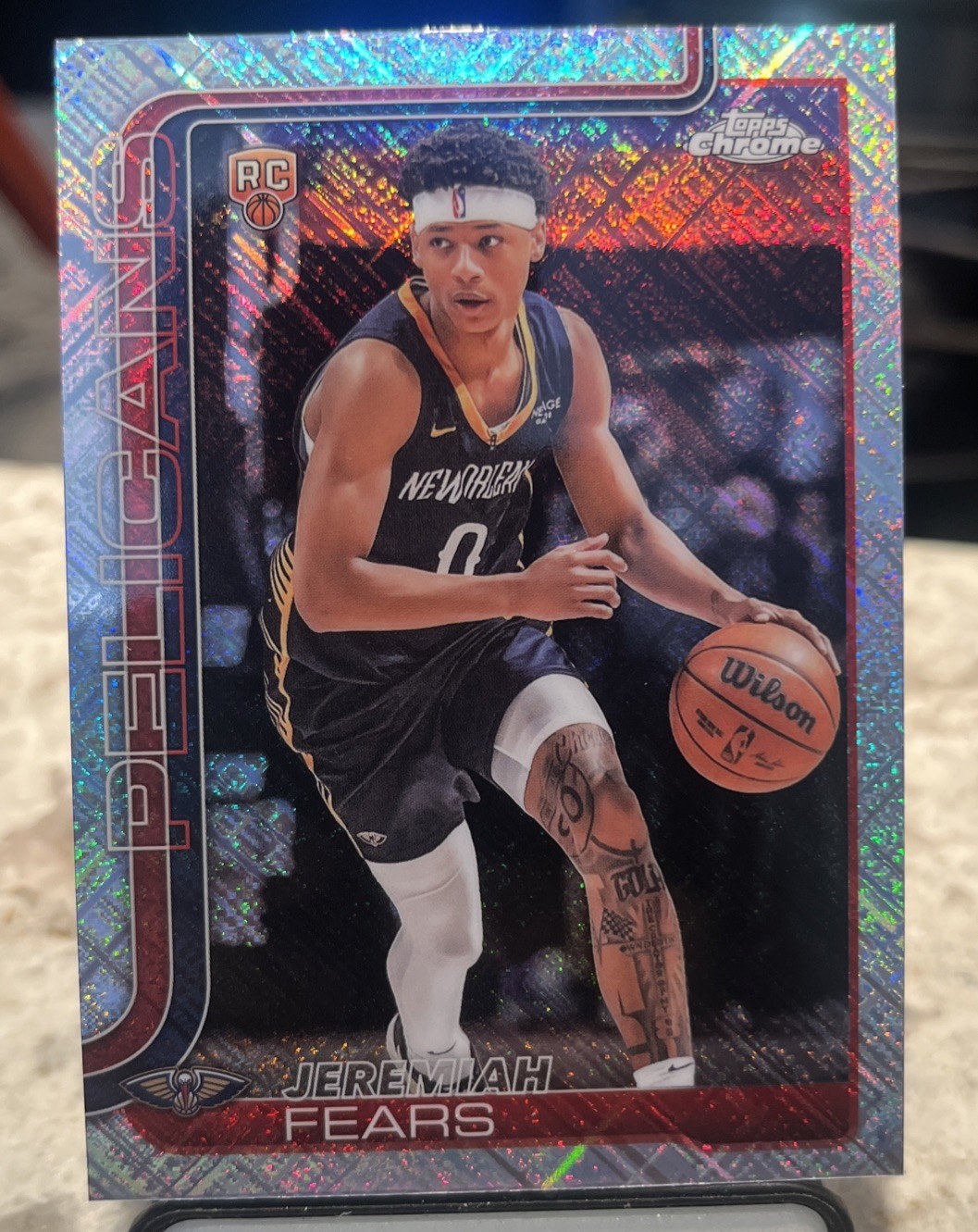 2025-26 Topps Chrome Basketball Jeremiah Fears #257 Skylight Refractor Fanatics