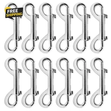 12 Pcs 3.5 Inch Double Ended Bolt Snaps Hook, Zinc Alloy  Hook Clips for Dog